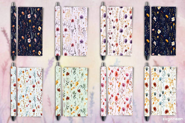 Floral Pen Wraps Bundle | Sublimation Sublimation SvgOcean 