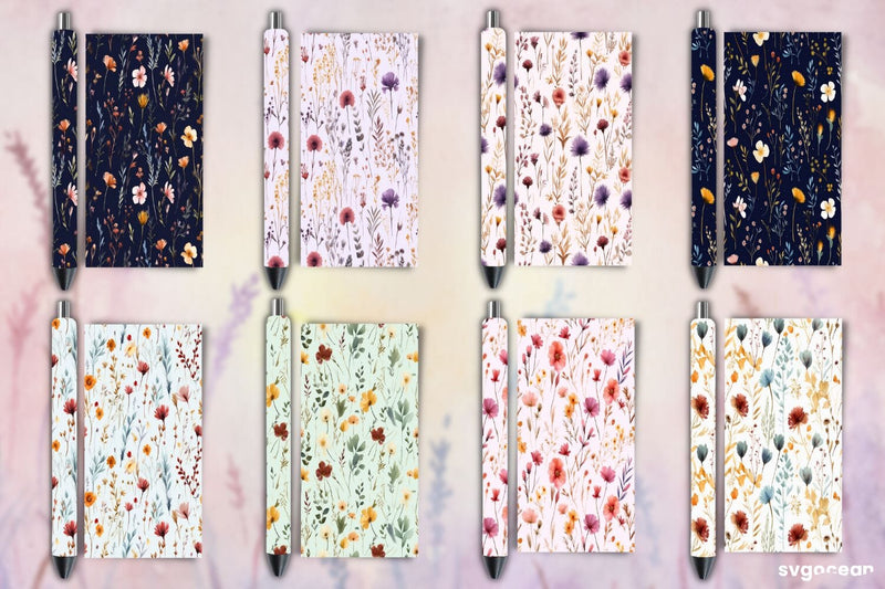 Floral Pen Wraps Bundle | Sublimation Sublimation SvgOcean 