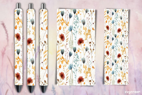 Floral Pen Wraps Bundle | Sublimation Sublimation SvgOcean 