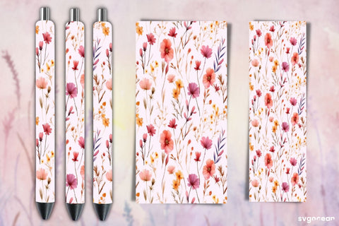 Floral Pen Wraps Bundle | Sublimation Sublimation SvgOcean 