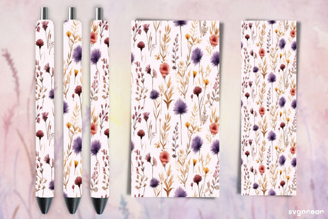 Floral Pen Wraps Bundle | Sublimation Sublimation SvgOcean 