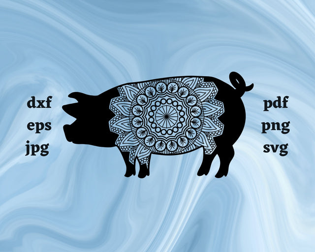 Floral Pig SVG Cut File SVG Northern Light SVG 