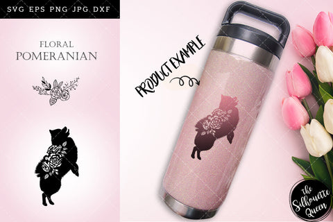 Floral Pomeranian Dog svg file for cricut, for silhouette, cut eps, cutting png, cuttable dxf, Instant Download design SVG Loveleen Kaur 