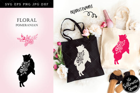 Floral Pomeranian Dog svg file for cricut, for silhouette, cut eps, cutting png, cuttable dxf, Instant Download design SVG Loveleen Kaur 