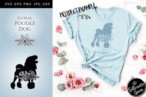 Floral Poodle Dog svg file for cricut, for silhouette, cut eps, cutting png, cuttable dxf, Instant Download design SVG Loveleen Kaur 