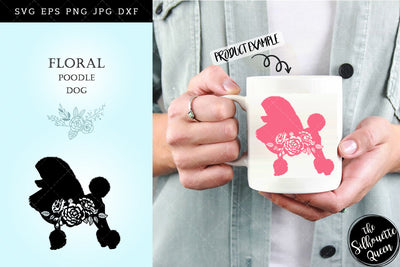Floral Poodle Dog svg file for cricut, for silhouette, cut eps, cutting png, cuttable dxf, Instant Download design SVG Loveleen Kaur 