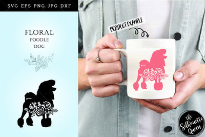 Floral Poodle Dog svg file for cricut, for silhouette, cut eps, cutting png, cuttable dxf, Instant Download design SVG Loveleen Kaur 