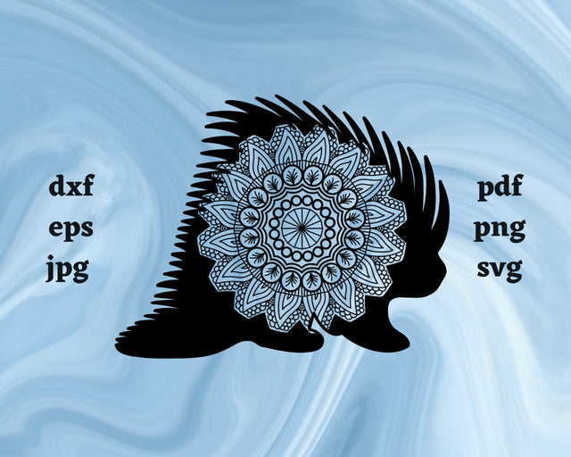 Floral Porcupine SVG Cut File SVG Northern Light SVG 