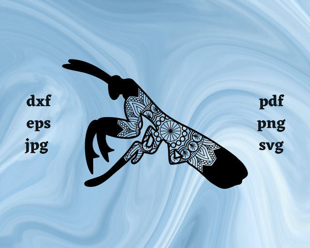 Floral Praying Mantis SVG Cut File SVG Northern Light SVG 