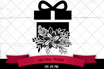Floral presents svg, Christmas Presents, Christmas tree svg, winter svg, cut files for cricut SVG Loveleen Kaur 