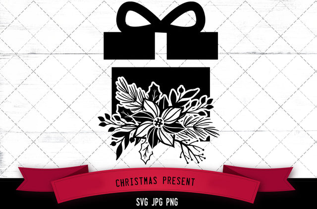 Floral presents svg, Christmas Presents, Christmas tree svg, winter svg, cut files for cricut SVG Loveleen Kaur 
