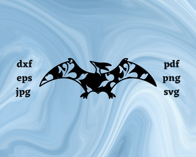 Floral Pterodactyl SVG Cut File SVG Northern Light SVG 