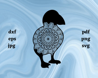Floral Puffin SVG Cut File SVG Northern Light SVG 