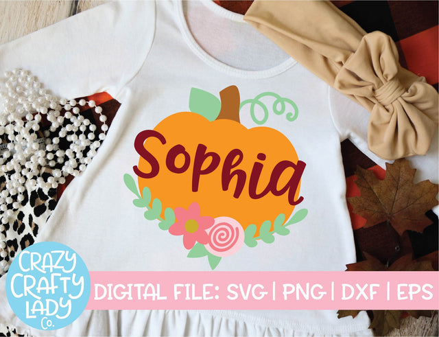 Floral Pumpkin | Fall SVG Cut File SVG Crazy Crafty Lady Co. 