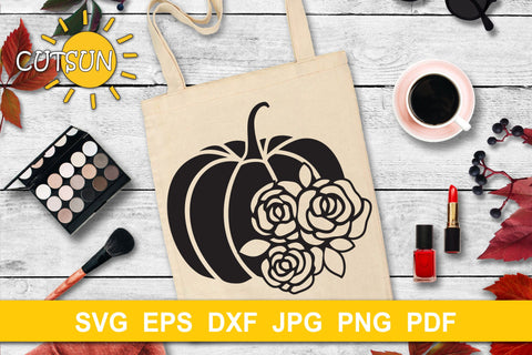 Floral Pumpkin SVG | Fall SVG SVG CutsunSVG 