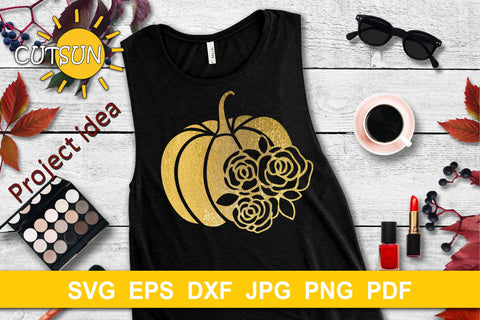Floral Pumpkin SVG | Fall SVG SVG CutsunSVG 