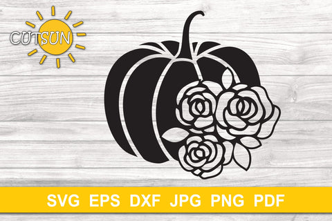 Floral Pumpkin SVG | Fall SVG SVG CutsunSVG 