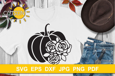 Floral Pumpkin SVG | Fall SVG SVG CutsunSVG 