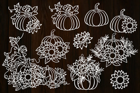 Floral Pumpkin Svg, Sunflower Pumpkin SVG, Thanksgiving SVG SVG Yuliya 