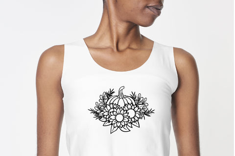 Floral Pumpkin Svg, Sunflower Pumpkin SVG, Thanksgiving SVG SVG Yuliya 