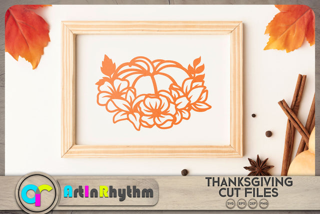 Floral pumpkin SVG / Thanksgiving pumpkin SVG SVG Artinrhythm shop 