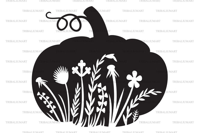 Floral Pumpkin SVG TribaliumArtSF 