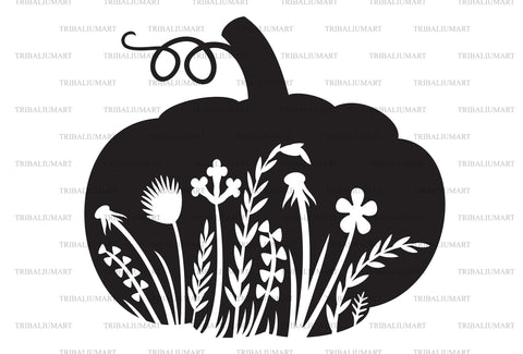 Floral Pumpkin SVG TribaliumArtSF 