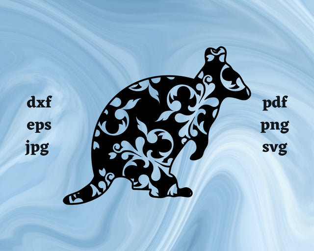 Floral Quokka SVG Cut File SVG Northern Light SVG 