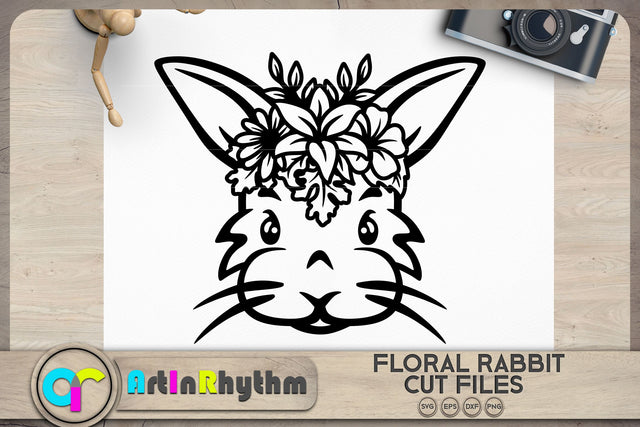 Floral rabbit, Floral bunny SVG Artinrhythm shop 
