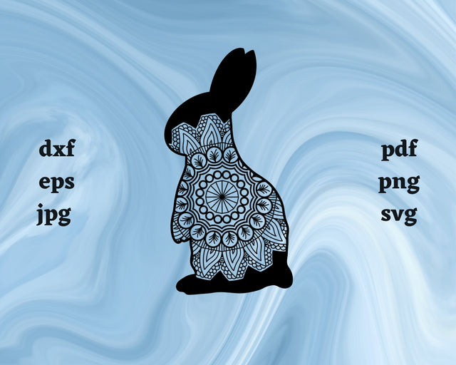 Floral Rabbit SVG Cut File SVG Northern Light SVG 