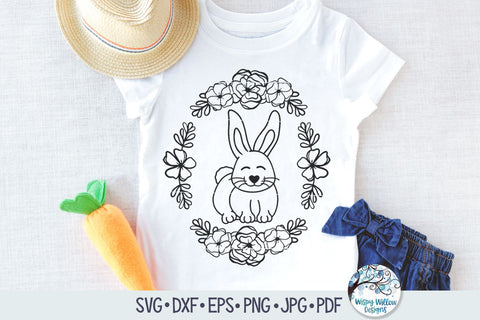 Floral Rabbit SVG SVG Wispy Willow Designs 