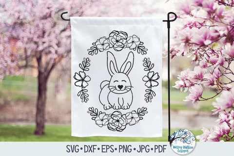 Floral Rabbit SVG SVG Wispy Willow Designs 