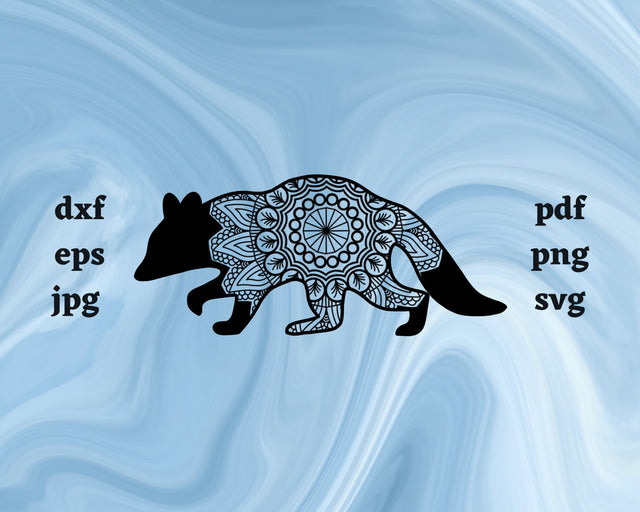 Floral Raccoon SVG Cut File SVG Northern Light SVG 