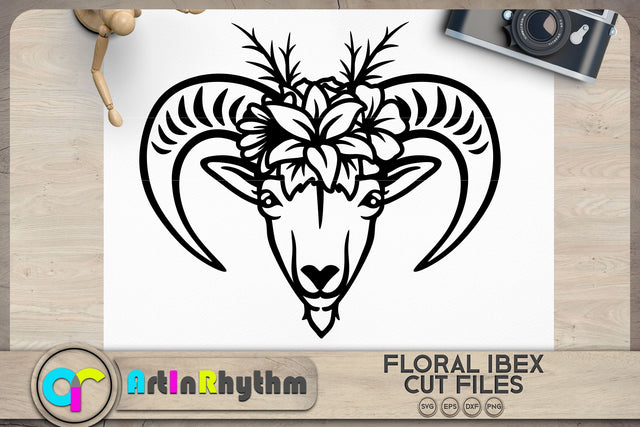 Floral ram svg, Floral animals svg SVG Artinrhythm shop 