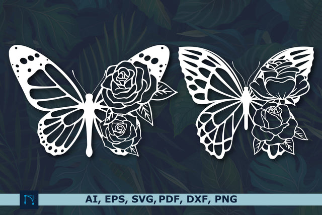 floral rose butterfly SVG bundle SVG MD JOYNAL ABDIN 