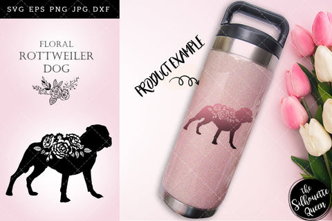 Floral Rottweiler Dog svg file for cricut, for silhouette, cut eps, cutting png, cuttable dxf, Instant Download design SVG Loveleen Kaur 