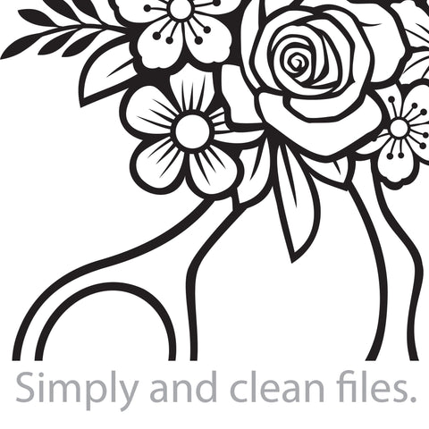 Floral Scissors SVG TribaliumArtSF 