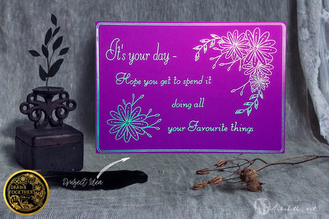 Floral Scribble Frames - Single line for Foil Quill | Digi Stamp | Sentiments Sketch DESIGN DrawnTogether with love 