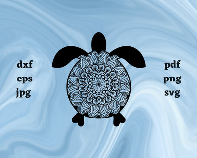 Floral Sea Turtle SVG Cut File SVG Northern Light SVG 