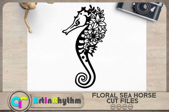 Floral Seahorse svg, Floral animals svg SVG Artinrhythm shop 