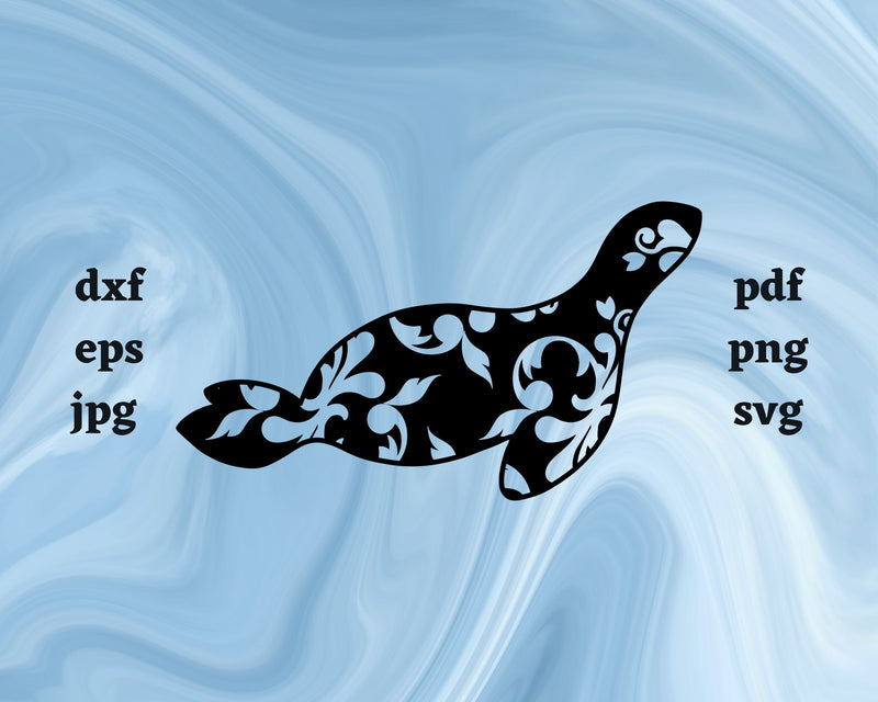 Floral Seal SVG Cut File SVG Northern Light SVG 