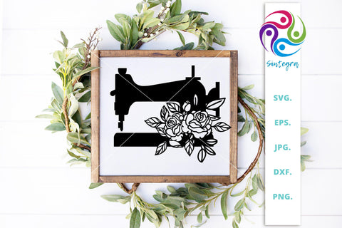 Floral Sewing Machine Svg Cut File SVG Sintegra 