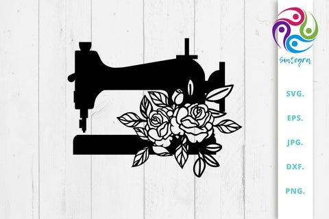 Floral Sewing Machine Svg Cut File SVG Sintegra 
