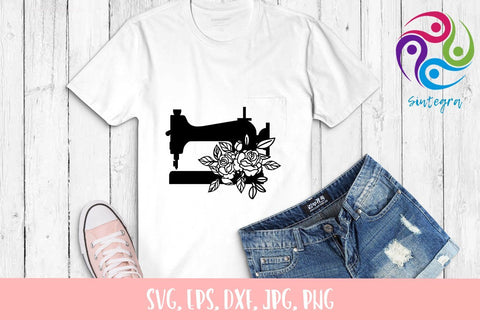 Floral Sewing Machine Svg Cut File SVG Sintegra 