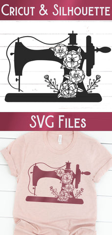 Floral Sewing Machine SVG SVG Wispy Willow Designs 