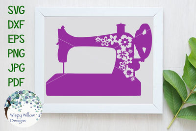 Floral Sewing Machine SVG Wispy Willow Designs 