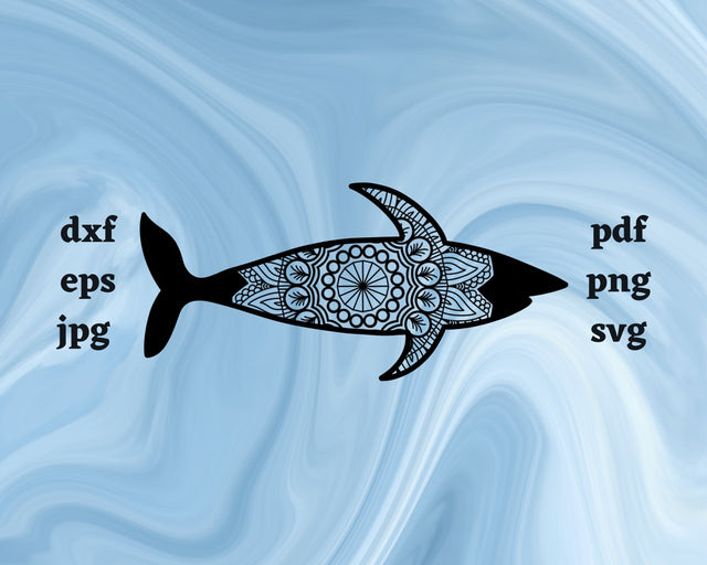 Floral Shark SVG Cut File SVG Northern Light SVG 