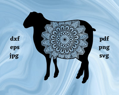 Floral Sheep SVG Cut File SVG Northern Light SVG 