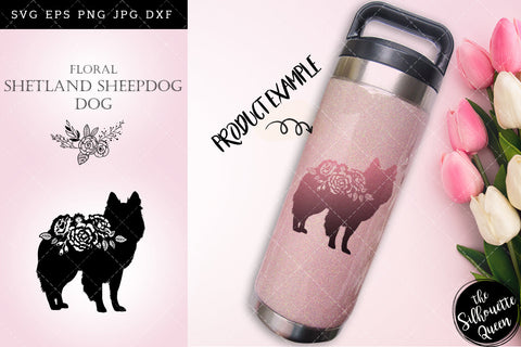 Floral Shetland Sheep Dog svg file for cricut, for silhouette, cut eps, cutting png, cuttable dxf, Instant Download design SVG Loveleen Kaur 