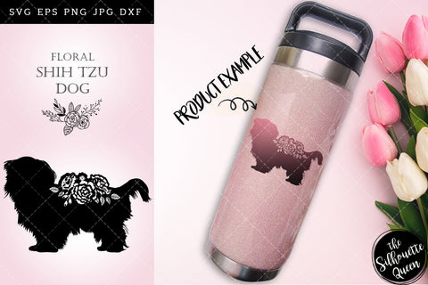 Floral Shih Tzu Dog svg file for cricut, for silhouette, cut eps, cutting png, cuttable dxf, Instant Download design SVG Loveleen Kaur 